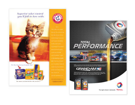Arm & Hammer and Totoal oil ads